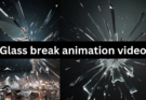 Glass break animation video