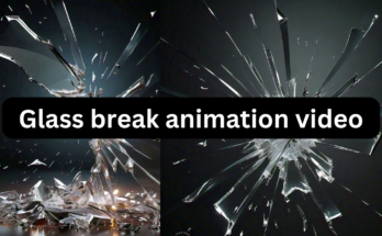 Glass break animation video